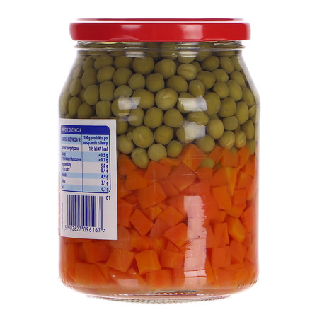 Eco plus mieszanka warzywna groszek z marchewką 700g netto / po odsączeniu 450g (4)