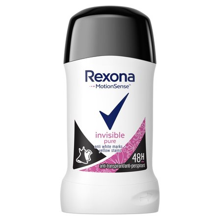 Rexona Invisible Pure Antyperspirant w sztyfcie dla kobiet 40 ml (1)