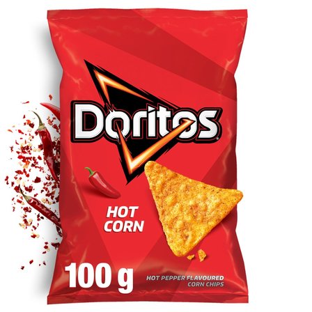 Doritos Hot Corn Chipsy kukurydziane o smaku ostrej papryki 100 g (2)