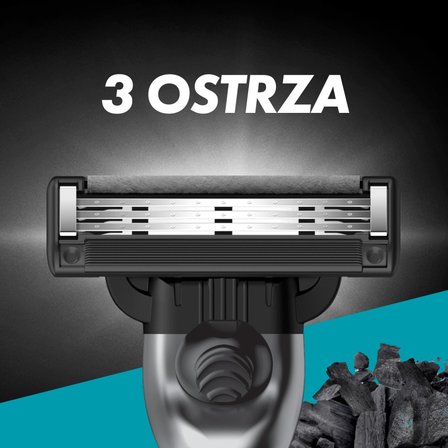 Gillette Mach3 Charcoal Ostrza wymienne do maszynki dla mężczyzn, 8 ostrzy wymiennych (3)