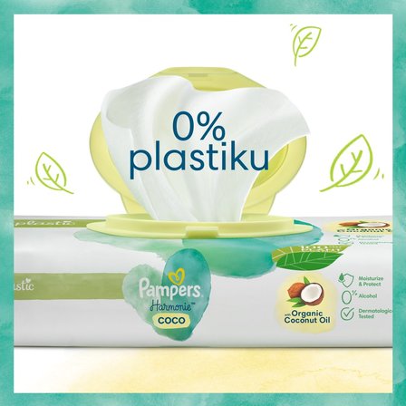 Pampers Harmonie Coco Chusteczki Nawilżane Dla Dzieci, 1 Opakowania = 44 Chusteczek (3)