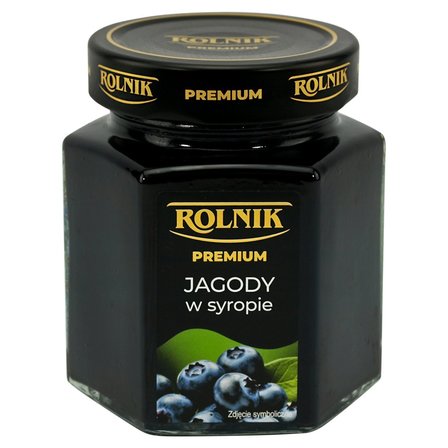 Rolnik Premium Jagody w syropie 320 g (1)