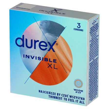 Durex Invisible XL Prezerwatywy 3 sztuki (2)