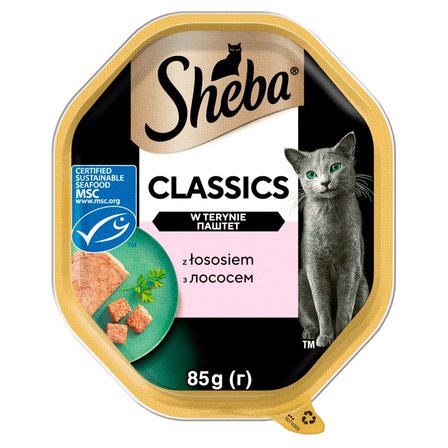 Sheba Classics Karma dla dorosłych kotów z łososiem 85 g (1)