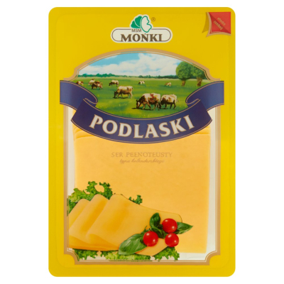 MSM Mońki Podlaski ser pełnotłusty typu holenderskiego plastry 150 g (2)