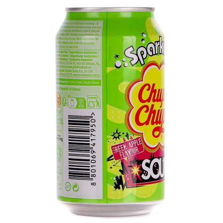 Chupa Chups napój  gazowany kwaśne jabłko 345ml (10)