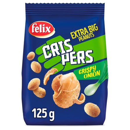 Felix Crispers Orzeszki ziemne smażone w skorupce o smaku cebulowym 125 g (2)