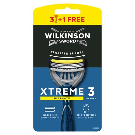 Wilkinson Sword Xtreme3 Ultimate Jednorazowe maszynki do golenia 4 sztuki (1)