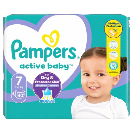 Pampers Active Baby 7, 40 Pieluszek,15kg+ (1)