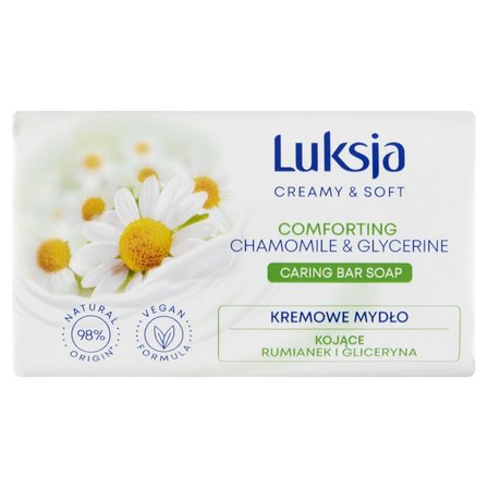 Luksja Creamy & Soft Kremowe mydło kojące rumianek i gliceryna 90 g (1)