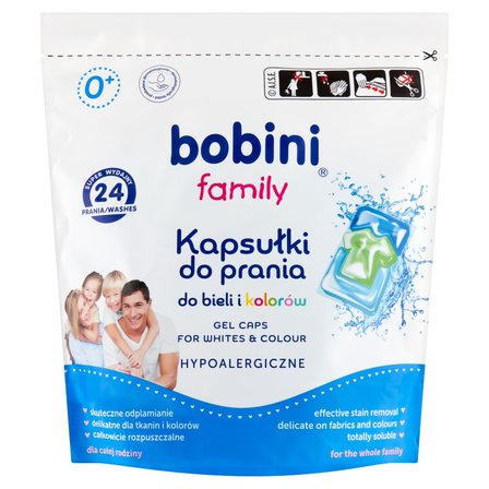 Bobini Family Kapsułki do prania do bieli i kolorów 576 g (24 prania) (1)