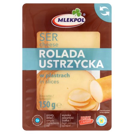 Mlekpol Ser rolada ustrzycka w plastrach 150 g (1)