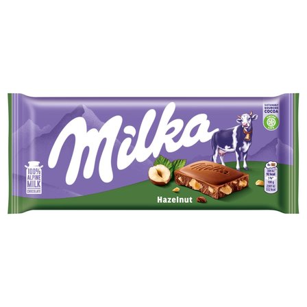 Milka Czekolada mleczna z kawałkami orzechów 100 g (1)