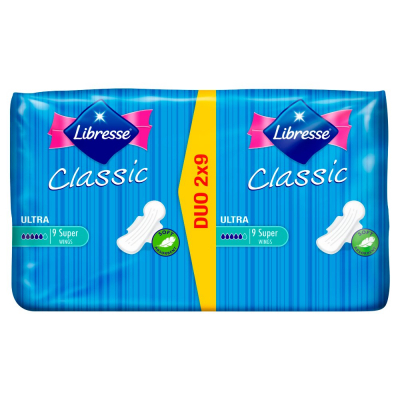 Libresse Classic Clip Ultra Super Podpaski 18 sztuk (1)