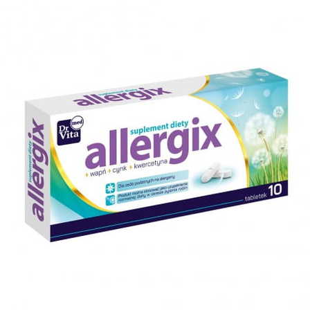 DR Allergix calcium + kwercetyna + cynk, 10 tabletek (1)