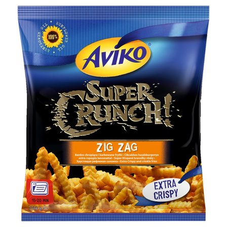 Aviko Super Crunch Zig Zag Bardzo chrupiące i karbowane frytki 750 g (1)