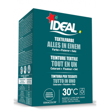 IDEAL ALL IN ONE FARBA DO TKANIN BARWNIK DO UBRAŃ 230G SZMARAGDOWY (1)