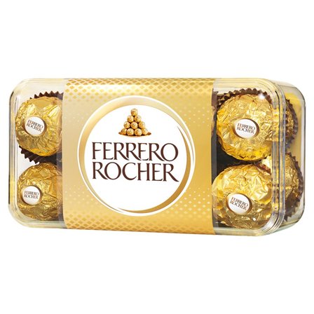 Ferrero Rocher Chrupiący wafelek z kremowym nadzieniem i orzechem laskowym w czekoladzie 200 g (1)