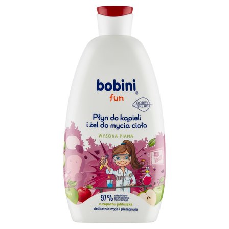 bobini fun Płyn do kąpieli i żel do mycia ciała o zapachu jabłuszka 500 ml (1)