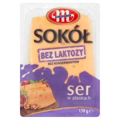 Mlekovita Sokół Ser bez laktozy w plastrach 150 g (2)