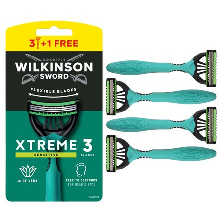 Wilkinson Sword Xtreme3 Comfort Sensitive Maszynka z 3 elastycznymi ostrzami 4 sztuki (2)