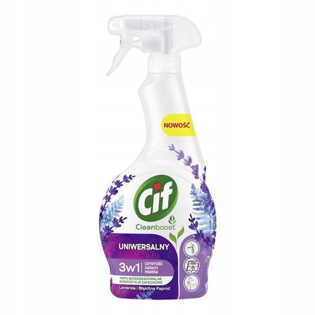 CIF Uniwersalny Spray czyszczący 3w1 lawenda i błękitna paproć 500 ml (1)