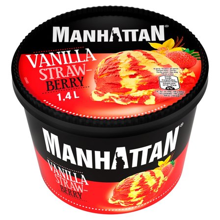 Manhattan Lody waniliowe i lody wodne truskawkowe 1400 ml (1)