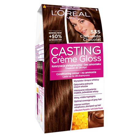 L'Oreal Paris Casting Creme Gloss Farba do włosów 535 czekolada (1)