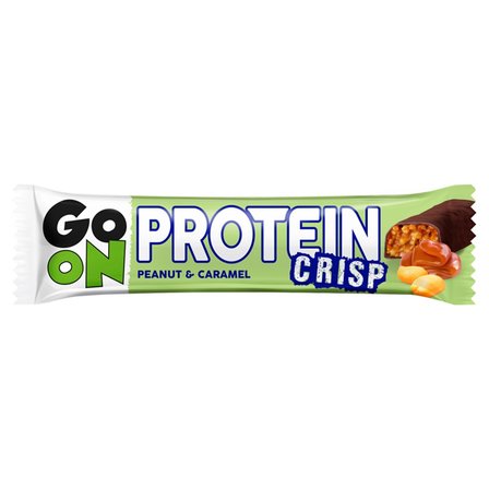 Go On Protein Crisp Białkowy baton z orzeszkami arachidowymi i karmelem w czekoladzie mlecznej 50 g (1)