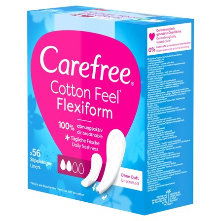 Carefree Cotton Feel Flexiform Wkładki higieniczne bezzapachowe 56 sztuk (2)