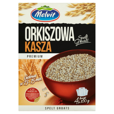 Melvit Premium Kasza orkiszowa 400 g (4 torebki) (1)