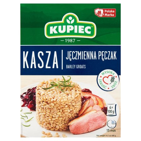 Kupiec Kasza jęczmienna pęczak 400 g (4 x 100 g) (1)