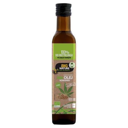 Big Nature Olej konopny tłoczony na zimno 500 ml Bio (1)