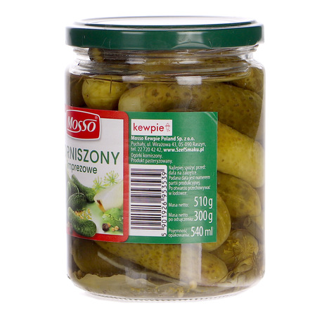 Mosso korniszony imprezowy masa netto 510g / masa netto po odsączeniu 300g (2)