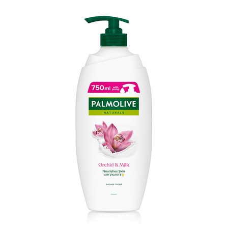 Palmolive Naturals Orchid&Milk, kremowy żel pod prysznic mleko i orchidea 750ml (1)