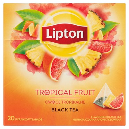 Lipton Herbata czarna aromatyzowana owoce tropikalne 36 g (20 torebek) (1)