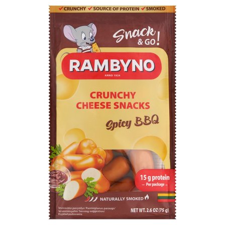 Rambyno Wędzona przekąska serowa o smaku BBQ 75 g (1)