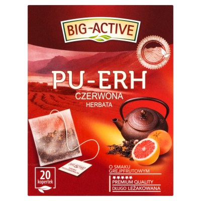 Big-Active Pu-Erh Herbata czerwona o smaku grejpfrutowym 36 g (20 x 1,8 g) (1)