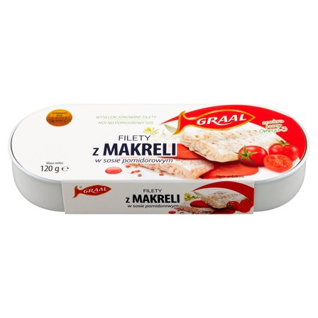 Graal Filety z makreli w sosie pomidorowym 120 g (2)