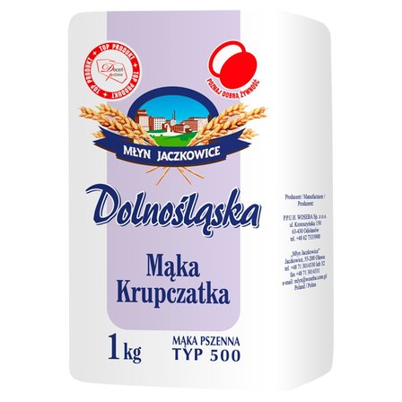 Młyn Jaczkowice Dolnośląska Mąka krupczatka pszenna typ 500 1 kg (2)