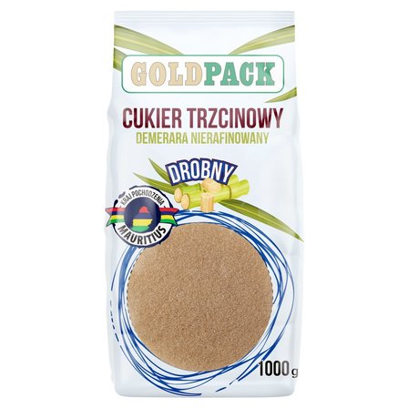 Gold Pack Cukier trzcinowy Demerara nierafinowany drobny 1 kg (1)