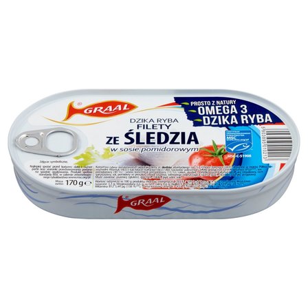 Graal Filety ze śledzia w sosie pomidorowym 170 g (2)