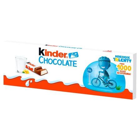 Kinder Chocolate Batonik z mlecznej czekolady z nadzieniem mlecznym 150 g (12 sztuk) (1)