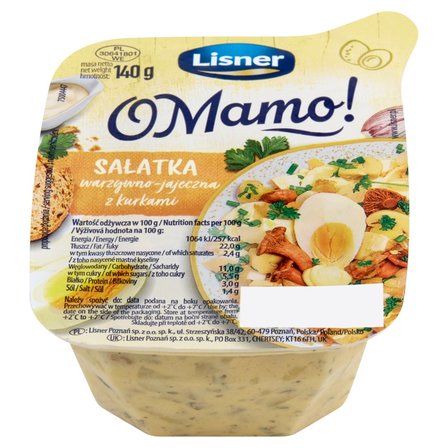 Lisner O Mamo! Sałatka warzywno-jajeczna z kurkami 140 g (2)