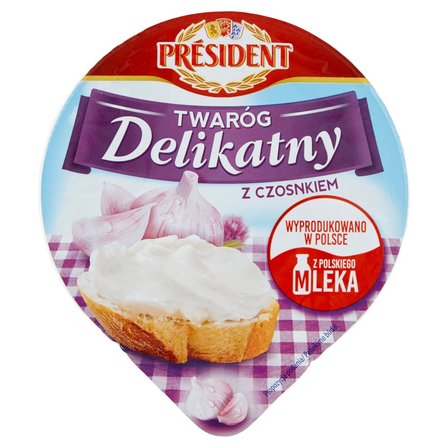 Président Twaróg Delikatny z czosnkiem 150 g (1)