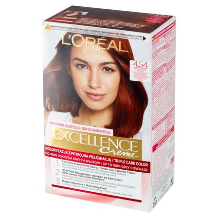 L'Oréal Paris Excellence Farba do włosów brąz mahoniowo-miedziany 4.54 (2)