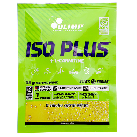 OLIMP ISO PLUS+L- CARNITINE O SMAKU CYTRYNOWYM 35G (1)