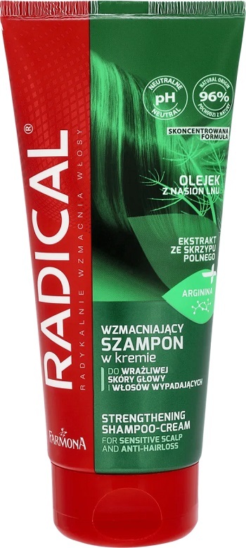 RADICAL Wzmacniający szampon w kremie do wrażliwej skóry głowy i włosów wypadających 200ml (1)