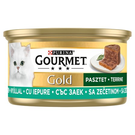 Gourmet Gold Karma dla kotów pasztet z kawałkami królika 85 g (1)