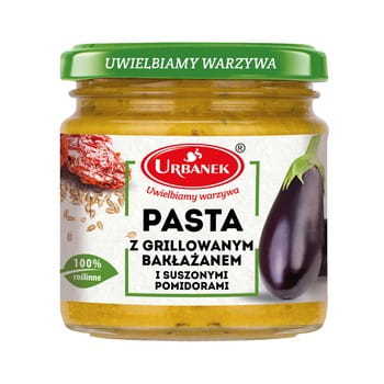 Urbanek Pasta z grillowanym bakłażanem i suszonymi pomidorami 180g (1)